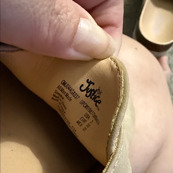 Justice Tan Clogs with Pink Buckle - Picture 5 of 5